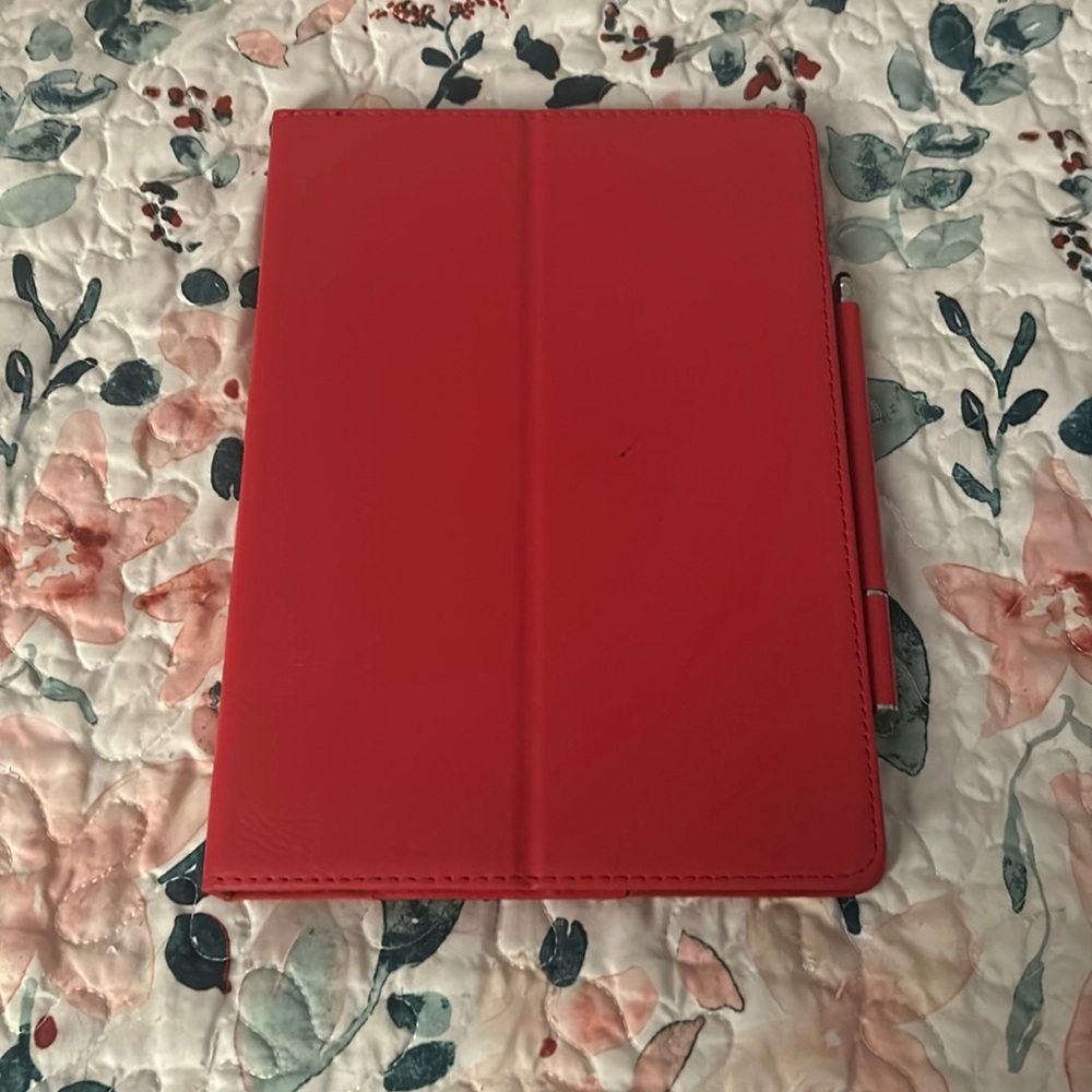 Tablet with Red case & Stylus
